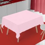 58 x 58'' Light Pink Polyester Tablecloth - Image 2