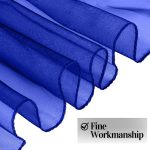 10Pc Navy Blue Organza Chair Sashes - Image 2