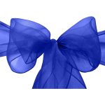 10Pc Navy Blue Organza Chair Sashes - Image 4