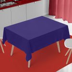 54 x 54'' Navy Blue Polyester Tablecloth - Image 2