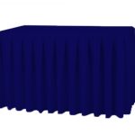 21FT  (252") Polyester Navy Blue Table Skirt