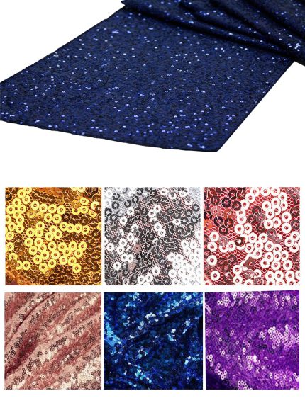 Luxury navy blue table runner – ideal for formal dining, weddings, and event decor.