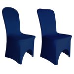 Navy Blue Spandex Chair Covers