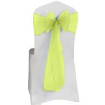 10Pc Yellow Organza Chair Sashes - Image 4