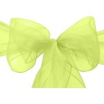 10Pc Yellow Organza Chair Sashes - Image 2