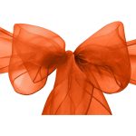 10Pc Orange Organza Chair Sashes - Image 4