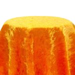 70" Orange Crushed Velvet Tablecloth
