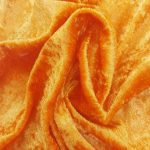 90 x 156" Orange Crushed Velvet Tablecloth