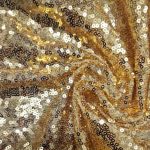 50 x 126'' Pale Gold Sequin Tablecloth