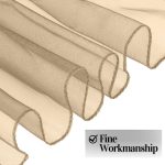 10Pc Peach Organza Chair Sashes - Image 2