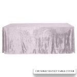 8FT Pink Crushed Velvet Fitted Tablecloth - Image 2