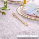 8FT Pink Crushed Velvet Fitted Tablecloth - Image 5