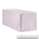 8FT Pink Crushed Velvet Fitted Tablecloth - Image 6