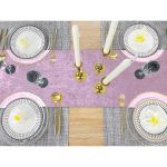 12" x 108" Pink Crushed Velvet  Table Runner - Image 7