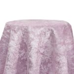 70" Pink Crushed Velvet Tablecloth