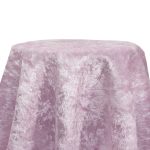 132" Pink Crushed Velvet Tablecloth