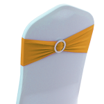 10Pc Gold Spandex Chair Band