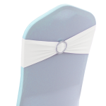 10Pc White Spandex Chair Band