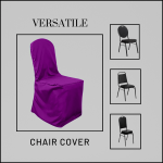 Purple Polyester Chair Cover (Round Top) - Image 3