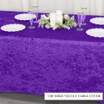 4FT Purple Crushed Velvet Fitted Tablecloth - Image 3