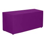 70'' x 144'' Purple Seamless Polyester Tablecloth - Image 3