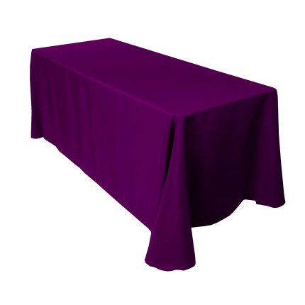 52'' x 90" Purple Polyester Tablecloth