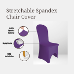 Purple Spandex Chair Covers - Image 3