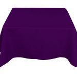 90'' x 90'' Purple Seamless Polyester Tablecloth
