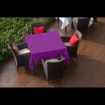 54" x 54'' Purple Polyester Tablecloth - Image 6