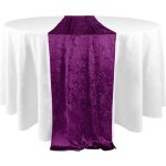 12" x 108" Purple Crushed Velvet  Table Runner