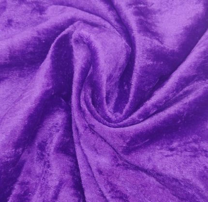 Rich purple crushed velvet material, perfect for event table décor.