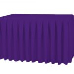 17FT (204") Polyester Purple Table Skirt
