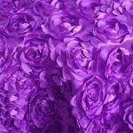 3FT X 6FT (90CM X 180CM) Purple Rosette Backdrop