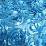 3FT x 6FT (90CM X 180CM) Turquoise Rosette Backdrop