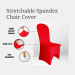 Red Spandex Chair Covers - Image 3