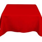 58" x 58'' Red Polyester Tablecloth