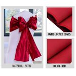 Red Taffeta Chair Sashes (10pc) - Image 3
