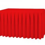 21FT  (252") Polyester Red Table Skirt