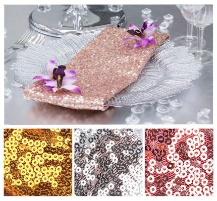 Elegant rose gold napkin for table decoration – perfect for weddings and special events.