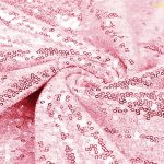 60cm (24'') Rose Pink Sequin Tablecloth
