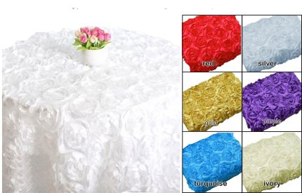 50cm x 50cm (19'' x 19'') Rose Pink Square Sequin Tablecloth
