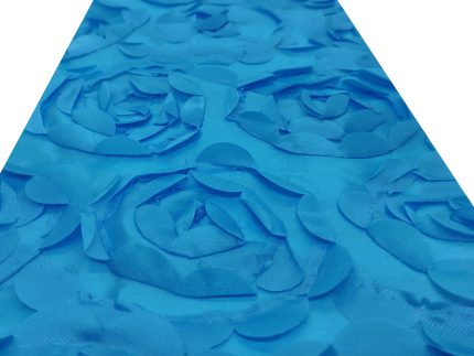 70 x 70'' Turquoise Rosette Tablecloth