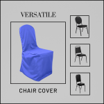 Royal Blue Polyester Chair Cover (Round Top) - Image 3