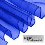 10Pc Royal Blue Organza Chair Sashes - Image 4
