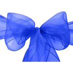 10Pc Royal Blue Organza Chair Sashes - Image 3