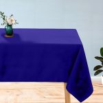 58" x 58'' Royal Blue Polyester Tablecloth - Image 5