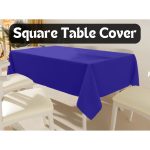 58" x 58'' Royal Blue Polyester Tablecloth - Image 4