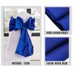 Royal Blue Taffeta Chair Sashes (10pc) - Image 3