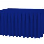21FT  (252") Polyester Royal Blue Table Skirt