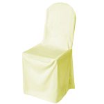 Ivory Polyester Chair Cover (Round Top)